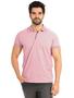 Imagem de Camisa Polo Masculina Anistia Vista com Filete e Punho Rosa