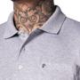 Imagem de Camisa Polo Masculina Desayner Slim Lisa com Bolso Cinza Mescla