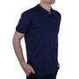 Imagem de Camisa Polo Masculina Lado Avesso Algodão Pima Azul - LH16