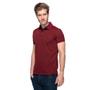 Imagem de Camisa Polo Masculina Manga Curta Jacquard Algodão Bordo G