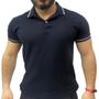 Imagem de Camisa Polo Masculina Sharkscope Manga Curta Lisa Gola com Botão Camiseta Uniforme