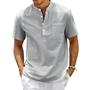 Imagem de Camisa Polo Masculina Slim Fit Respirável Verão Casual Cor Sólida Botão Manga Curta Camiseta