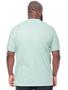 Imagem de Camisa Polo Plus Size Masculina lisa Com Punho Verde Água