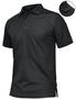 Imagem de Camisa polo TACVASEN para homens UPF 50+ Quick Dry Black Tamanho L