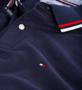 Imagem de Camisa polo Tommy Hilfiger com gola listrada para homens Navy XS