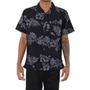 Imagem de Camisa Quiksilver Manga Curta Floral Feelings Masculina Preto