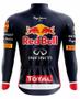 Imagem de Camisa Red Bull Manga Longa Ziper Ciclismo Esportes Dry Fit  Mtb