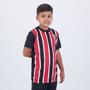 Imagem de Camisa São Paulo Calleri 9 Stripes Juvenil Preta e Vermelha