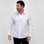 Camisa Sibra Lisa Regular Manga Longa Masculina Imagem de Camisa Sibra Lisa Regular Manga Longa Masculina
