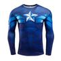 Imagem de Camisa Slimfit Steve Rogers Super Soldier Rashguard Elastano Manga Longa