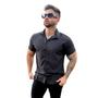 Imagem de Camisa Social Branca Lisa Masculina Manga Curta Slim Fit