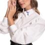 Imagem de Camisa Social Feminina Manga Bufante Bordado Moderna Teodoro