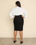 Imagem de Camisa social feminina plus size manga 3/4 de botões básica elegante uniforme