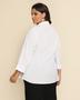 Imagem de Camisa social feminina plus size manga 3/4 de botões básica elegante uniforme