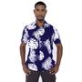 Imagem de Camisa Social Floral Florida Masculina  Azul Havaiana Estampada