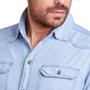 Imagem de Camisa Social Jeans Masculina Premium