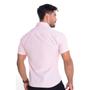 Imagem de Camisa Social Masculina Manga Curta Tricoline Slim Fit Nude