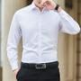 Imagem de Camisa Social Masculina Plus Size (6XL-8XL) - Branca, Manga Comprida, Slim Fit