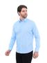 Imagem de Camisa Social Masculina Premium Tipo Linho Azul Claro