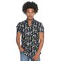 Imagem de Camisa Social Teodoro MC Slim Masculina Estampa Botânica