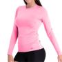 Imagem de Camisa Térmica Feminina Manga Longa Proteção Uv Blusa Segunda Pele  Malha Fria pra Praia e Treinos