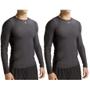 Imagem de Camisa Térmica Proteção UV Segunda Pele Compressão Tamanho Normal e Plus Size Manga Longa Kit Com 2 Unidades Kanxa