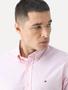 Imagem de Camisa Tommy Hilfiger Masculina Xadrez Gingham Branca/Rosa Claro