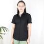 Imagem de Camisa Tricoline Social Preta Verão Manga curta Feminino Adulto 22a - FANLIZ