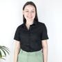 Imagem de Camisa Tricoline Social Preta Verão Manga curta Feminino Adulto 22a - FANLIZ