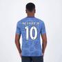 Imagem de Camisa Umbro Santos Aquecimento 2024 Azul 10 Neymar