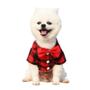 Camisa xadrez c/ gravata roupa pet cachorro gato vermelha - DOG E CO Imagem de Camisa xadrez c/ gravata roupa pet cachorro gato vermelha