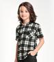 Imagem de Camisa Xadrez Infantil Menino Trick Nick Preto