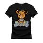 Imagem de Camiseta 100% Algodão Confortável Premium Estampada Urso Marrom Boladinho