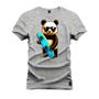 Imagem de Camiseta 100% Algodão Confortável Premium Estampada Urso Skater