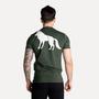 Imagem de Camiseta Acostamento Wolf Casual Verde Militar