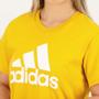 Imagem de Camiseta Adidas Big Logo Feminina Amarela e Branca