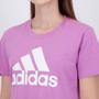 Imagem de Camiseta Adidas Big Logo Feminina Lilás e Branca