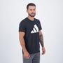 Imagem de Camiseta Adidas Run It Preta e Branca