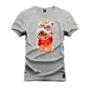 Imagem de Camiseta Agodão T-Shirt Unissex Premium Macia Estampada Urso Natalino
