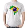 Imagem de Camiseta Algodão Bandeira Brasil Mapa - Foca na Moda