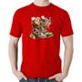Imagem de Camiseta Algodão Botas e Chapéu Retrô - Foca na Moda