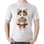 Imagem de Camiseta Algodão Cachorro Husky Siberiano Natalino - Foca na Moda