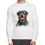 Imagem de Camiseta Algodão Cachorro Rottweiler Manga Longa - Foca na Moda