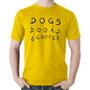 Imagem de Camiseta Algodão Dogs Books and Coffee - Foca na Moda