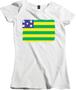 Imagem de Camiseta Algodão Feminina Bandeira Estado do Goiás Aquarela