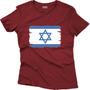 Imagem de Camiseta Algodão Feminina Bandeira Israel Vintage