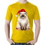 Imagem de Camiseta Algodão Gato Natalino - Foca na Moda