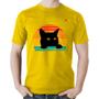 Imagem de Camiseta Algodão Gato Vintage Sunset - Foca na Moda