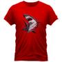 Imagem de Camiseta Algodão Gola Redonda Feminino Masculino Manga Curta Estampada Shark Snk