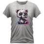 Imagem de Camiseta Algodão Gola Redonda Feminino Masculino Manga Curta Estampada Urso Colors